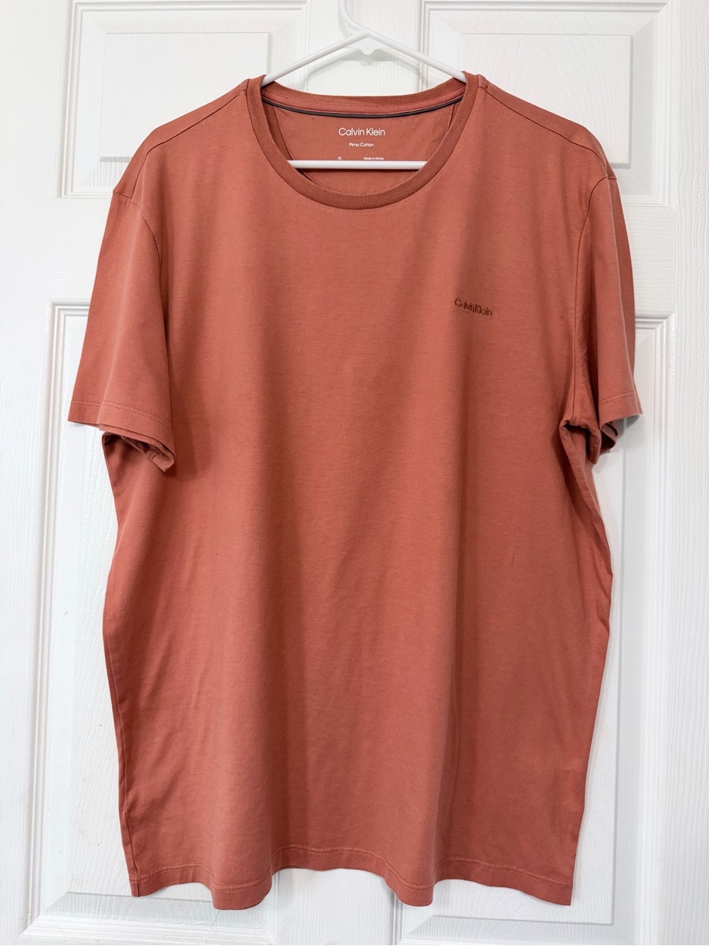 Calvin Klein Short Sleeve Crew Tee in Rust
